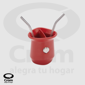 12-0459 Mate Dúo con Bombilla – Doble Compartimiento