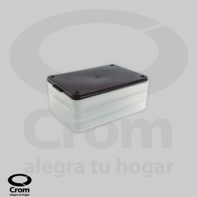 Fiambrera Funcional 3 Bandejas Cristal