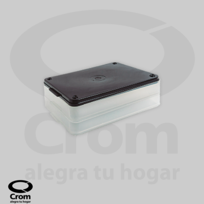 Fiambrera Funcional con 2 Bandejas Cristal