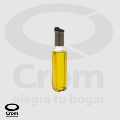 Aceitero/Vinagrero de Vidrio con Doble Pico 250 cc Cuadrado