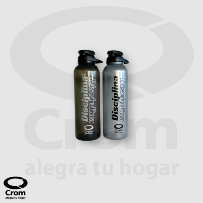 Botella Reforzada 1,1L Training Negro/Cromo
