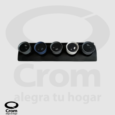 Especiero de Vidrio Set x5 con Soporte Colgante