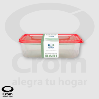 Hermético Rectangular Plástico Set x2 (1,1 L + 2 L)