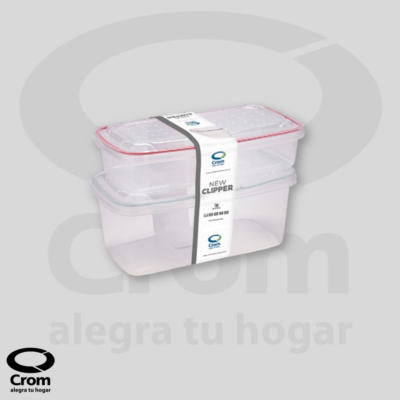 Set Herméticos New Clipper Rectangular 2 L + 3,5 L