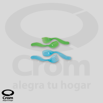 Set Cuchara y Tenedor Curvo